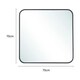 image 5 of Living and Home Square Wall Mirror - Black - 70cm | Black