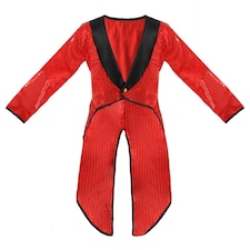 Red Sequin Tailcoat Red | XL