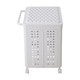 image 7 of Living and Home Foldable Laundry Basket with Casters,Multifunctional Storage Bsket- White, M | White | M