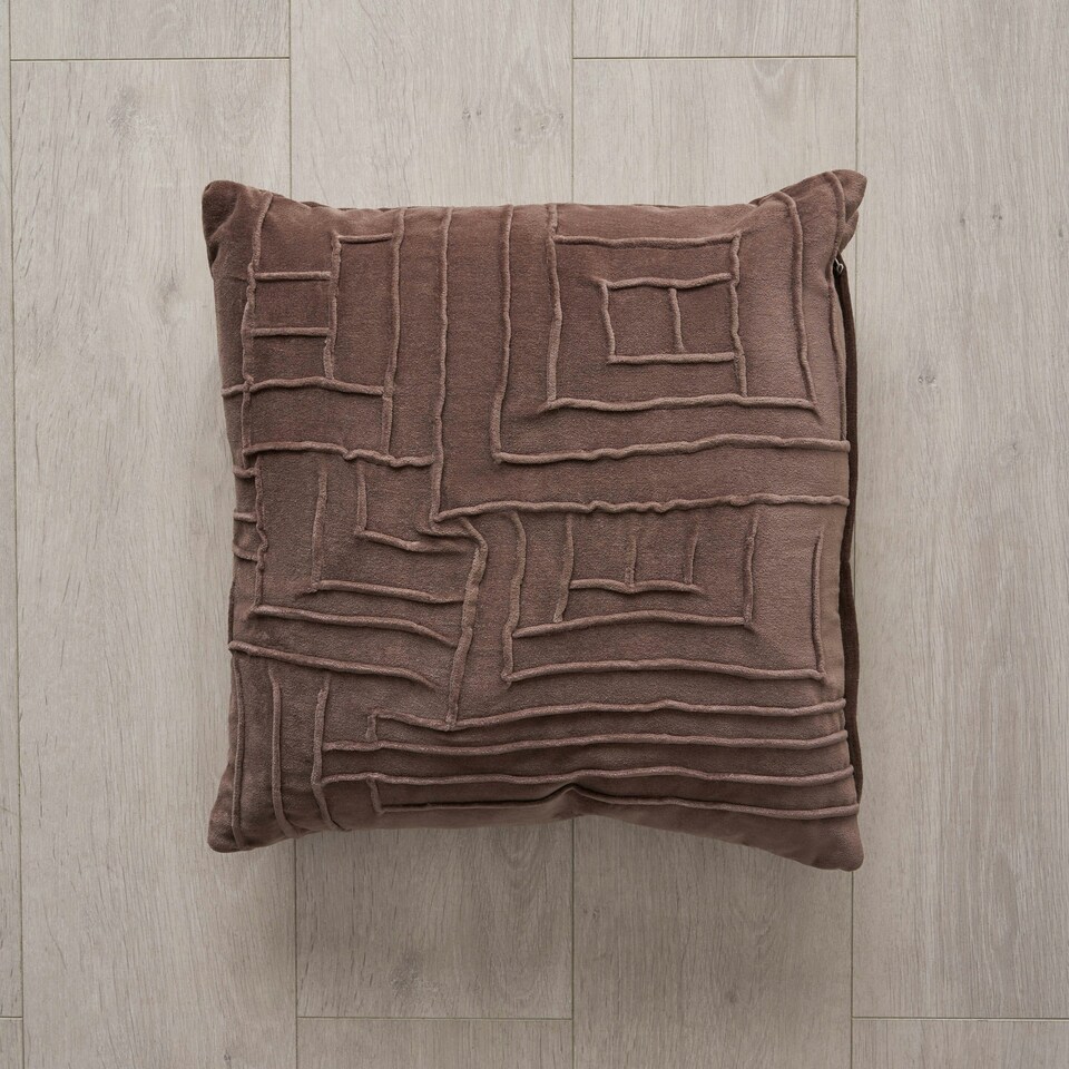 image 1 of BHS Genevieve Cushion, Taupe Brown | Taupe