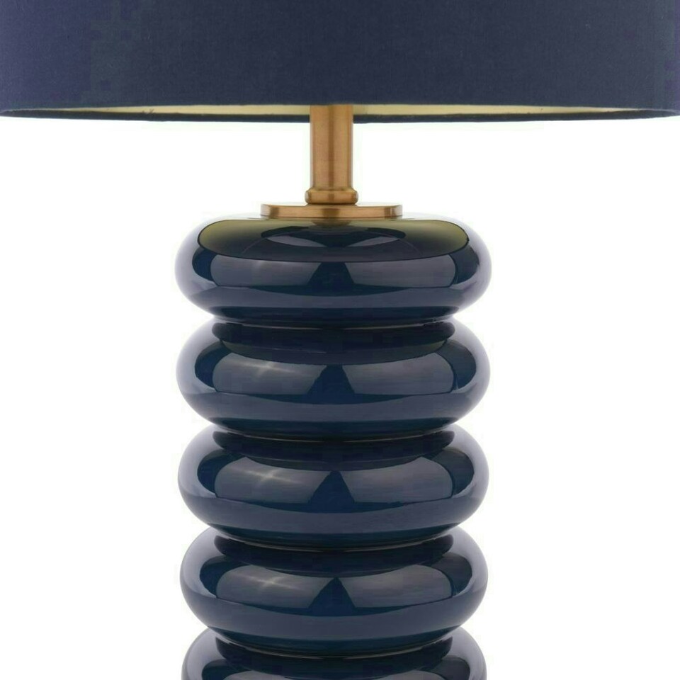 image 1 of Portia Blue Glass Table Lamp Blue
