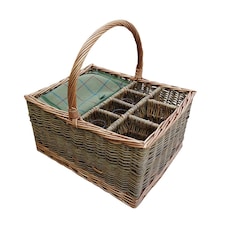 Wicker Event Basket Extra Special with 4 glasses