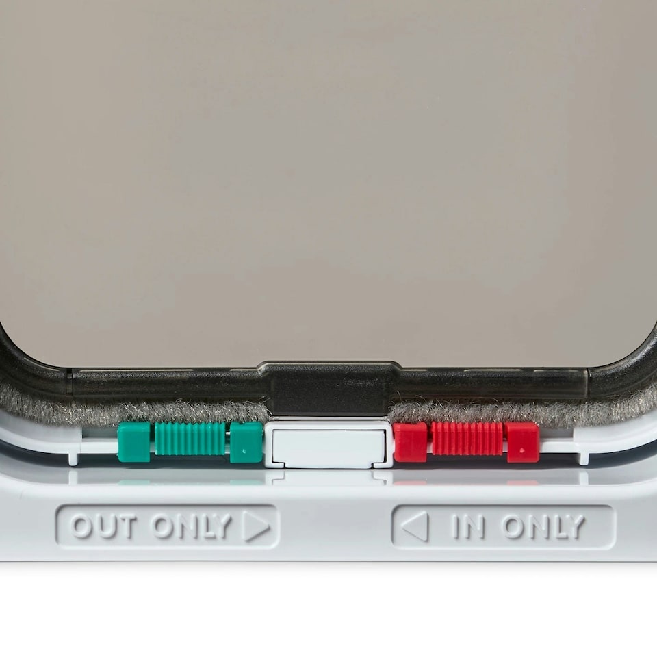image 1 of Cat Mate 4-Way-Locking Cat Flap with Door Liner to 50mm (2 inches) – White (235W)