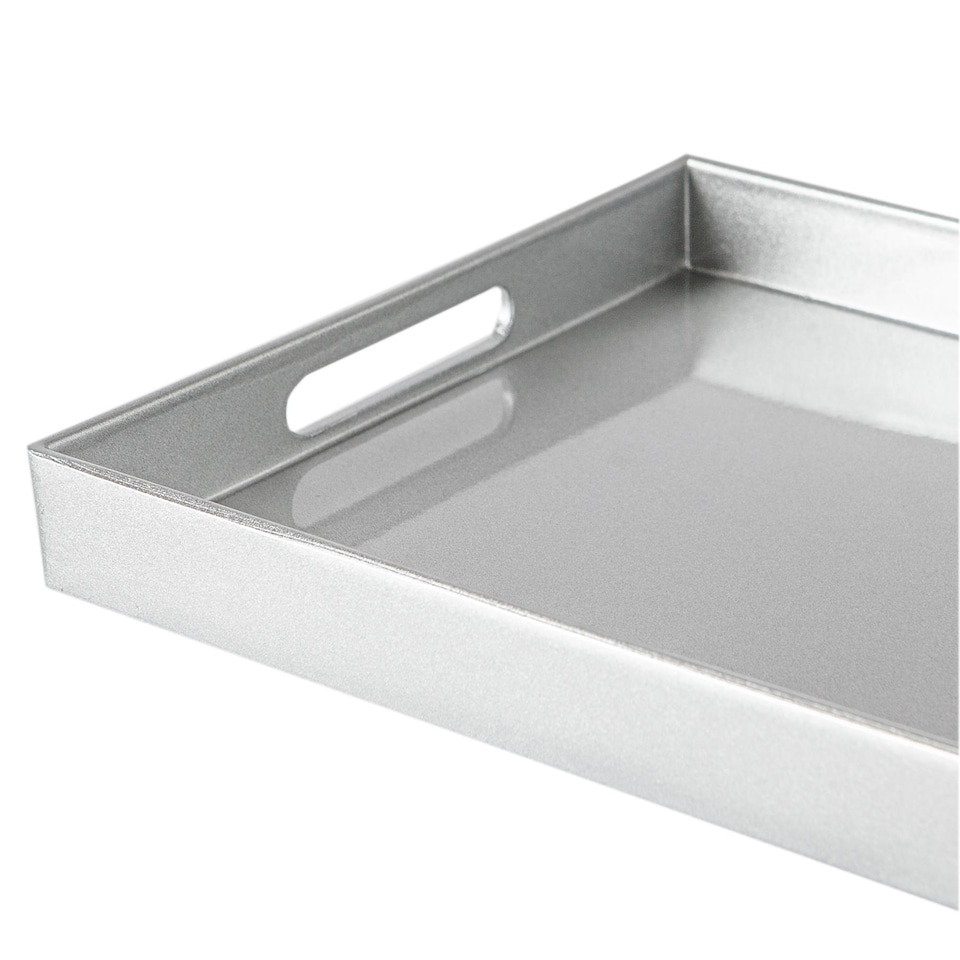 image 1 of Argon Tableware Rectangle Serving Tray - 34.5 x 25cm - Silver | Silver | Silver