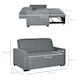 image 3 of HOMCOM 2 Seater Pull Out Sofa Bed, Fabric Click Clack Sofa Bed with Wood Legs, Convertible Sleeper Couch for Living Room, Guest Room, Grey