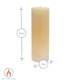 image 3 of Nicola Spring Round Vanilla Pillar Candle - 215 Hours - Cream