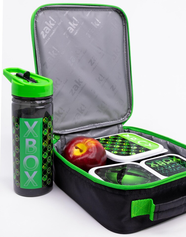 image 1 of Xbox Lunch Bag for Kids Game Console Controller Logo School Dinner Bag, BPA Free Water Bottle Snack Pots Drink Food Containers