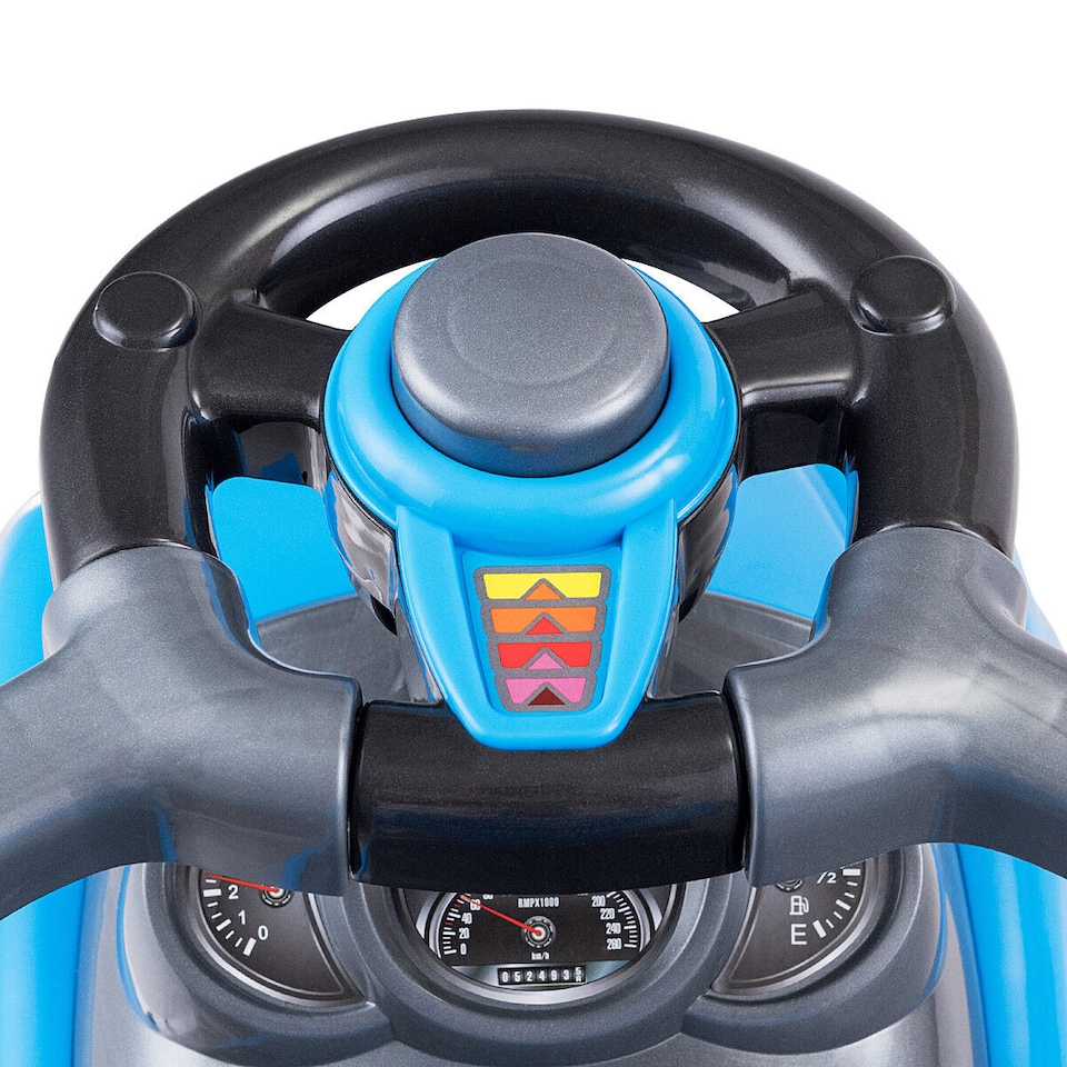 image 1 of COSTWAY 3 in 1 Convertible Baby Stroller Ride on Car Blue