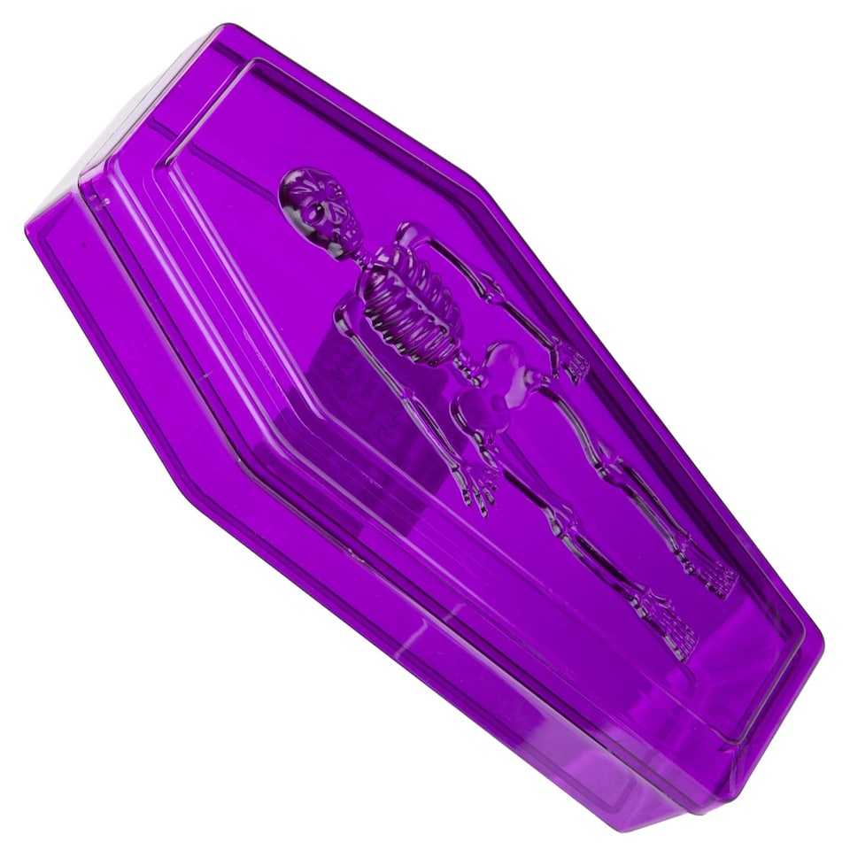 image 1 of PMS Halloween Skeleton Coffin Candy Box with Lid, 19.5cm x 5cm