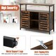 image 7 of COSTWAY Kitchen Buffet Cabinet Sideboard Storage Cabinet Brown
