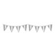 image 2 of Oaktree Metallic Pennant Bunting - Silver - One Size