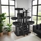 image 9 of Cat Tree Gismo - 195 cm tall, sisal cat scratching posts, toy balls and anti-tip | Black | black | 1
