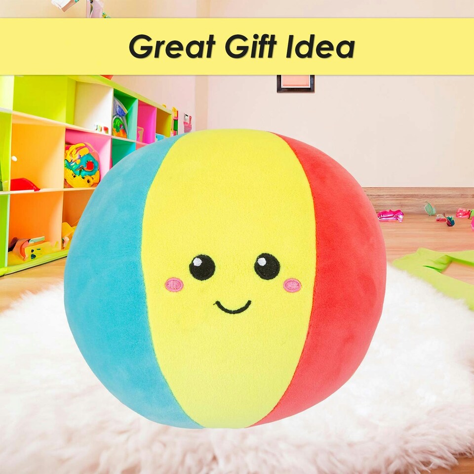 image 1 of Beach Ball Soft Toy Cute Plushie Huggable Cuddly Stuffed Toy 27cm Multi