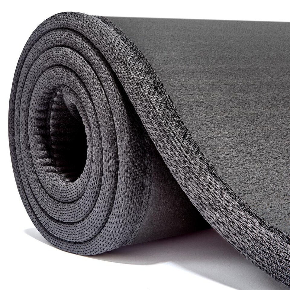 image 1 of Adidas 10mm NBR Training Mat — Cushioned, Non-slip Yoga & Exercise Mat with Carry Strap. | Black | Black | 183cm (L) x 61cm (W) x 1cm (H)