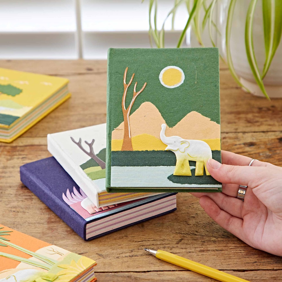 image 1 of Medium Colourful Elephant Dung Notebook