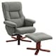 image 1 of HOMCOM Recliner Chair with Footstool, Backrest Adjustable, Armchair, Grey
