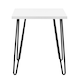 image 1 of Owen Retro End Table in White / Black Legs | White | White