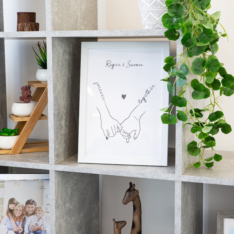 image 1 of Modern and Chic Mat White Wood Effect A4 Certificate Frame for Wall or Table | White | M