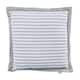 image 1 of Homescapes Grey and White Striped Seat Pad | Grey | 40 x 40 cm | 1