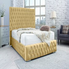 Bello Plush Small Double Bed Frame - Beige