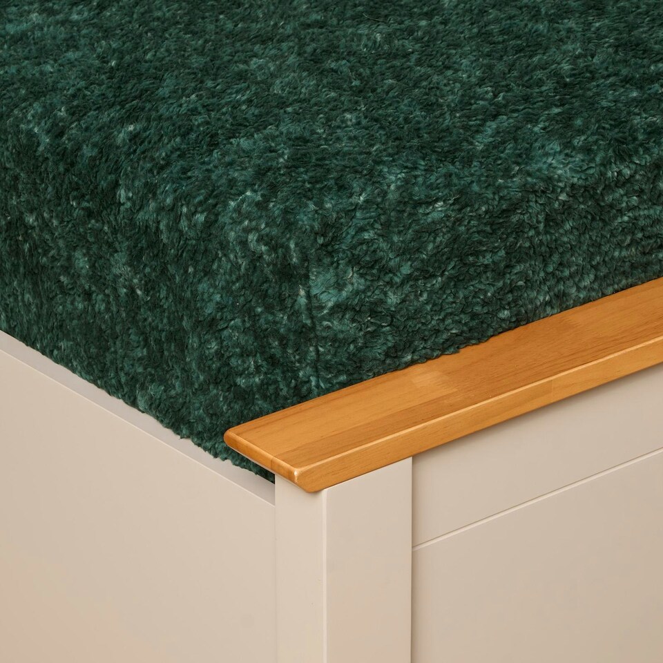 image 1 of OHS Teddy Marl Fleece Warm Soft 30cm Deep Fitted Bed Sheet, Forest Green - King