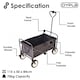 image 2 of Oypla Black Heavy Duty Foldable Garden Festival Trolley Folding Cart Wagon Truck Wheelbarrow
