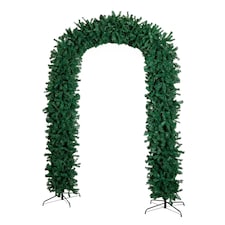 8ft (2.50m) Samuel Alexander Single Door Plain Green Christmas Tree Arch with 2000 Tips