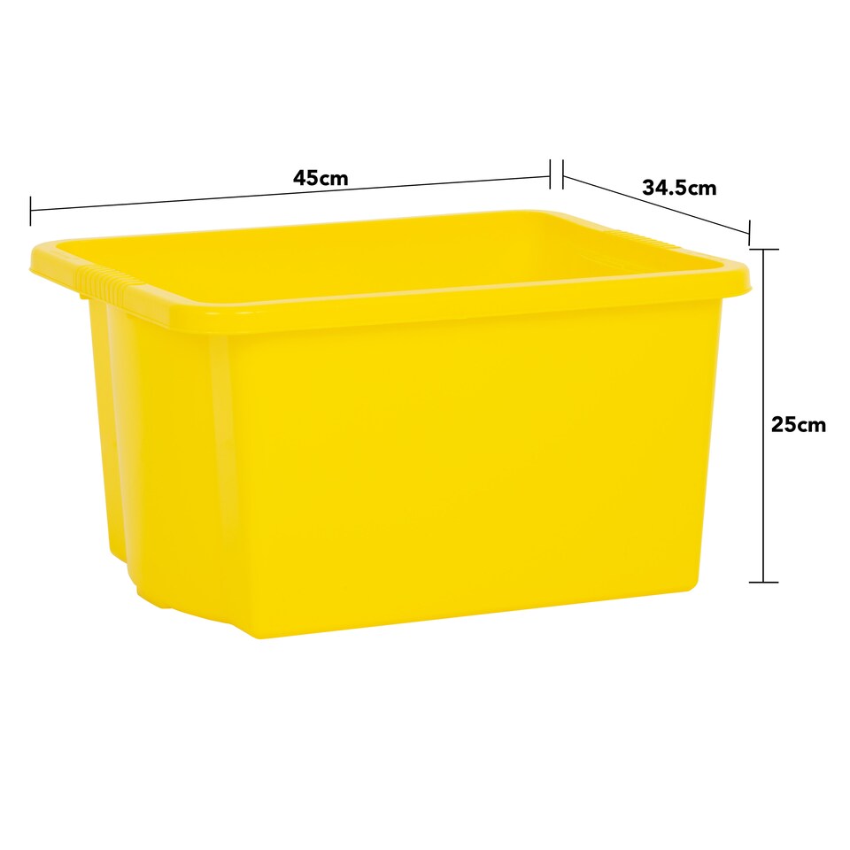 image 1 of Wham Stack & Store 4 x 35L Plastic Storage Boxes | Multi | 4