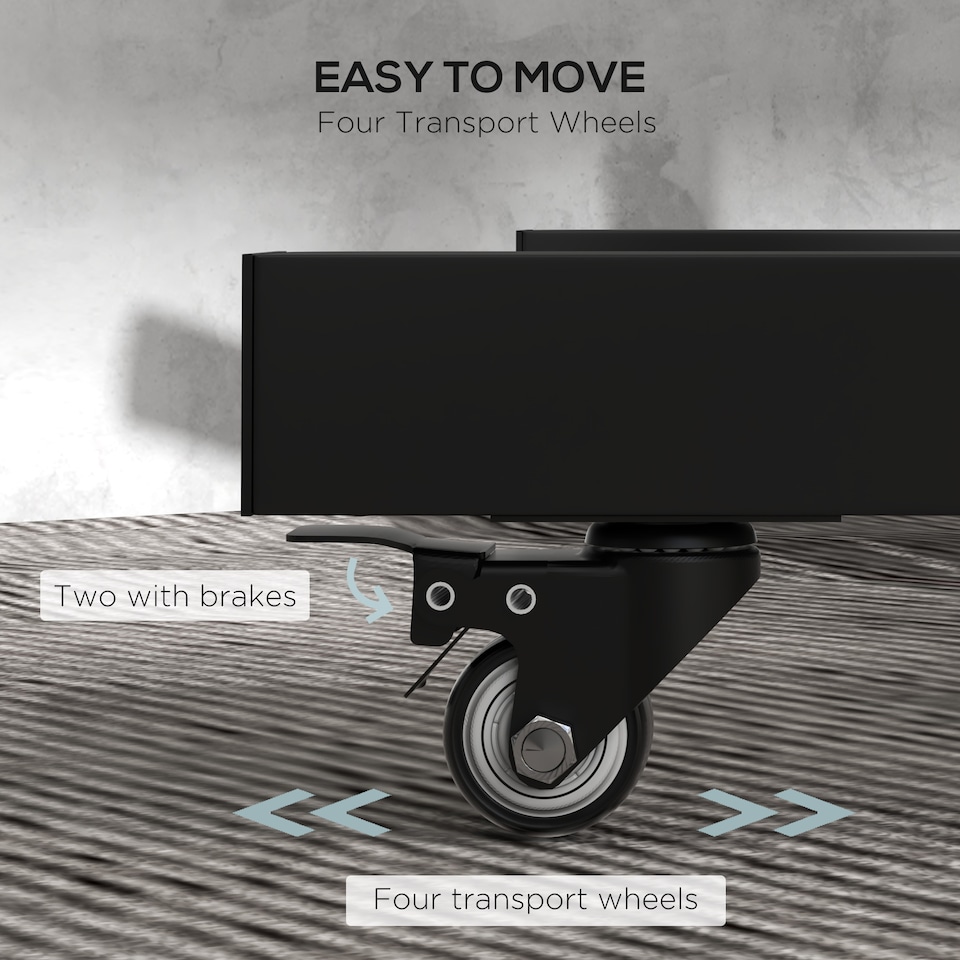 image 1 of SPORTNOW Olympic Weight Plate Rack with 4 Wheels and 6 Fasten Clamps