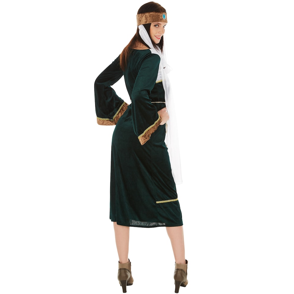 image 1 of Womens Eastern Lady Costume | Black | black/white | 2XL | 1