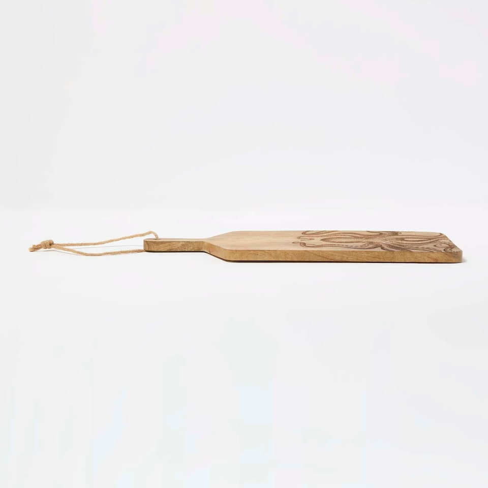 image 1 of Homescapes Wooden Cutting Board Octopus