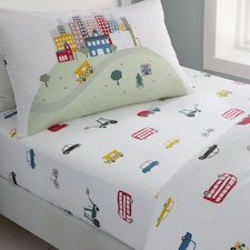 Bianca Transport Cotton Fitted Sheet | White | Single