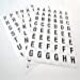 image 2 of Pack of 144 A-Z Black on White 13x13m Alphabet Stickers