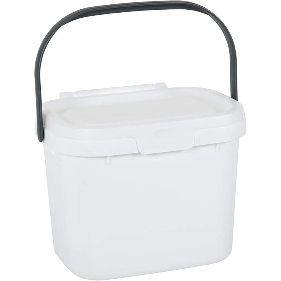 image 1 of White/Grey Compost Caddy, 4.5L N/A | One Size