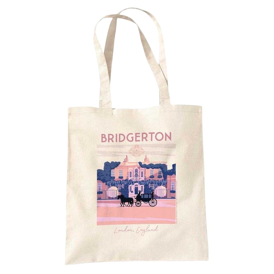 image 1 of Bridgerton Modern Minimal House Tote Bag | Multi | Natural | 1