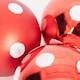 image 3 of Red with White Spots Shatterproof Christmas Baubles 10cm - Pack of 3