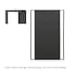image 4 of The Fenestra - Black Modern Wall and Leaner Mirror 71" X 31" (180 x 80CM) Black