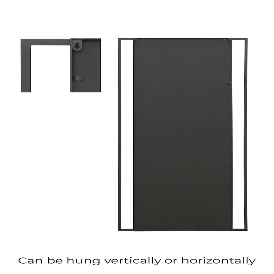 image 1 of The Fenestra - Black Modern Wall and Leaner Mirror 71" X 31" (180 x 80CM) Black