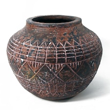 Planters Plant Pots Aztec Vase Planter 23cm x 30cm | Brown