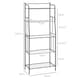 image 7 of HOMCOM 5-Tier Kitchen Storage Unit, Microwave Stand with Open Shelves and Hooks