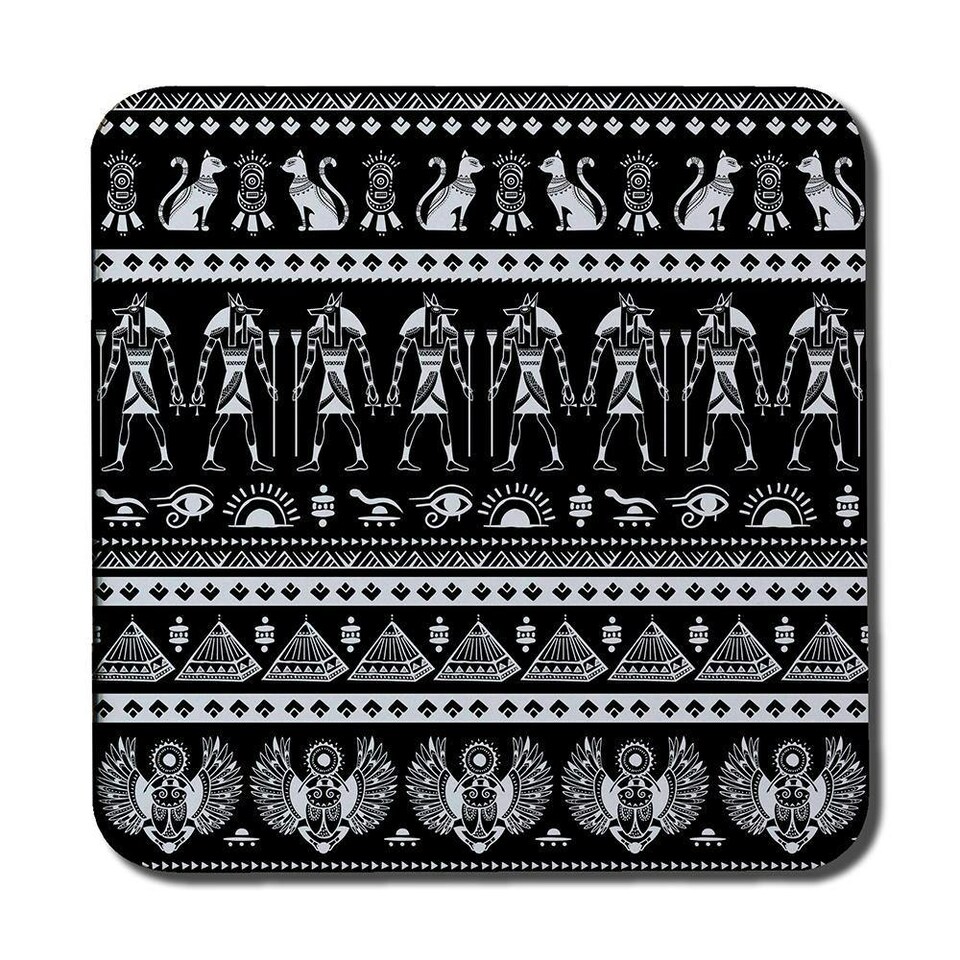 image 1 of Heiroglyphs on Black (Coaster)