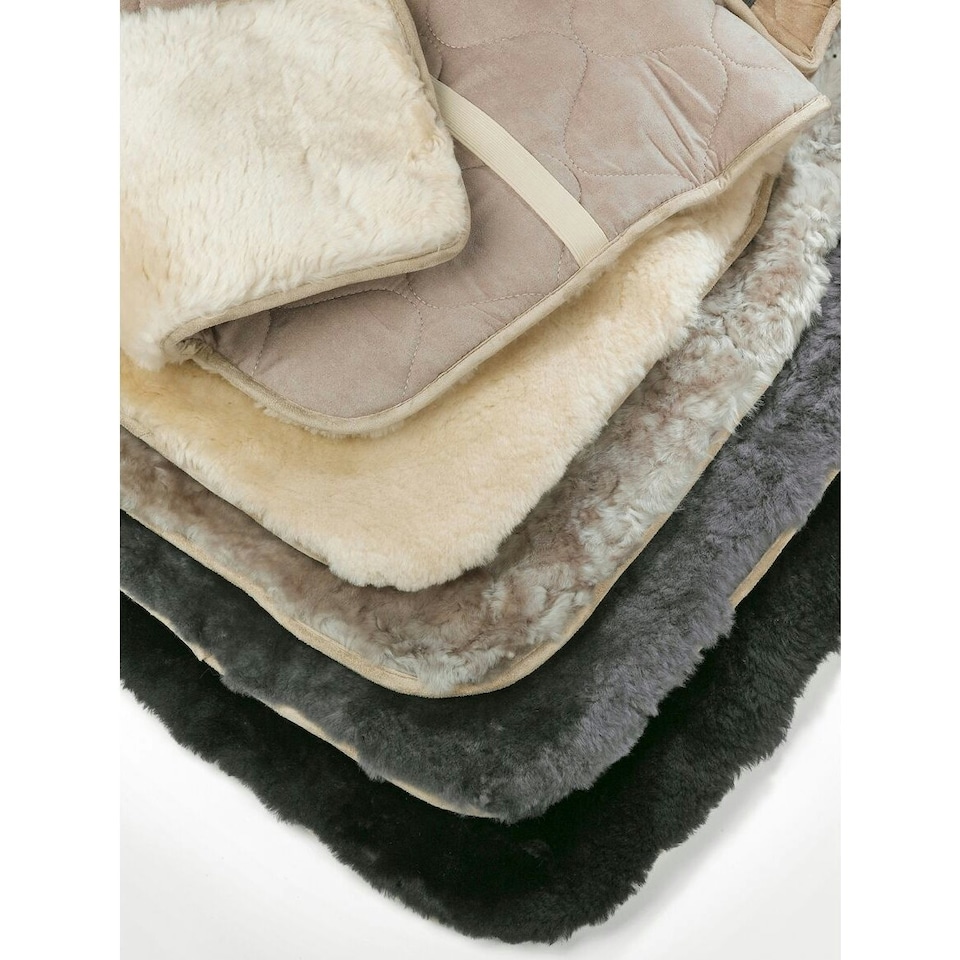 image 1 of Eastern Counties Leather Sheepskin Car Seat Cover - Black - One Size