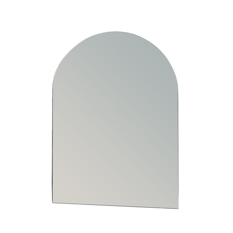 image 1 of Showerdrape Hampton Arched Oval Wall Mounted Frameless Bathroom Mirror 70 x 50cm | Chrome | Mirror | 1