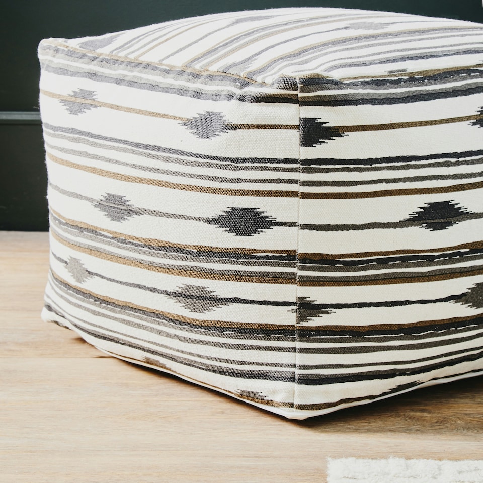 image 1 of Interiors by Premier Cefena Square Pouffe Multi