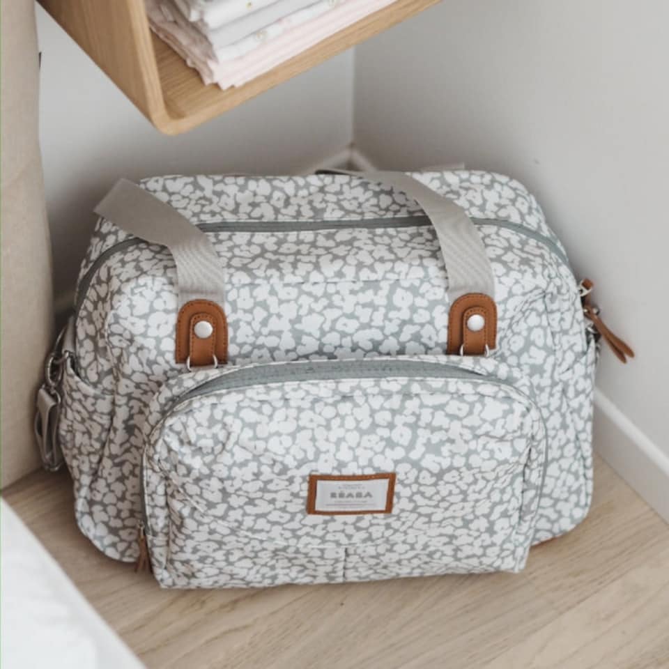 image 1 of Béaba Geneva II Changing Bag Grey Blossom