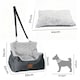 image 2 of Skylos Dog Car Seat Bed Pet Booster Travel Carrier with Safety Leash | Grey | Grey | 1