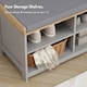 image 6 of VonHaus Grey Hallway Shoe Storage Bench with Seat | Grey | 1