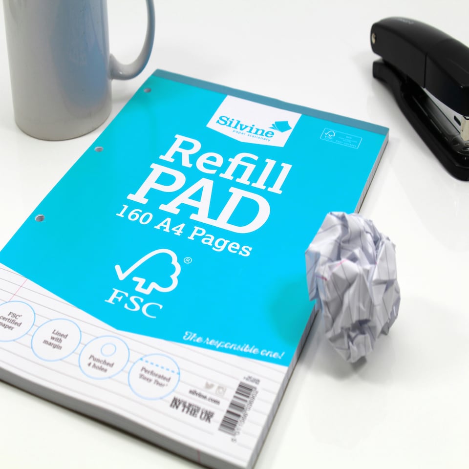 image 1 of A4 FSC Certified Silvine Refill Pad 160 Pages