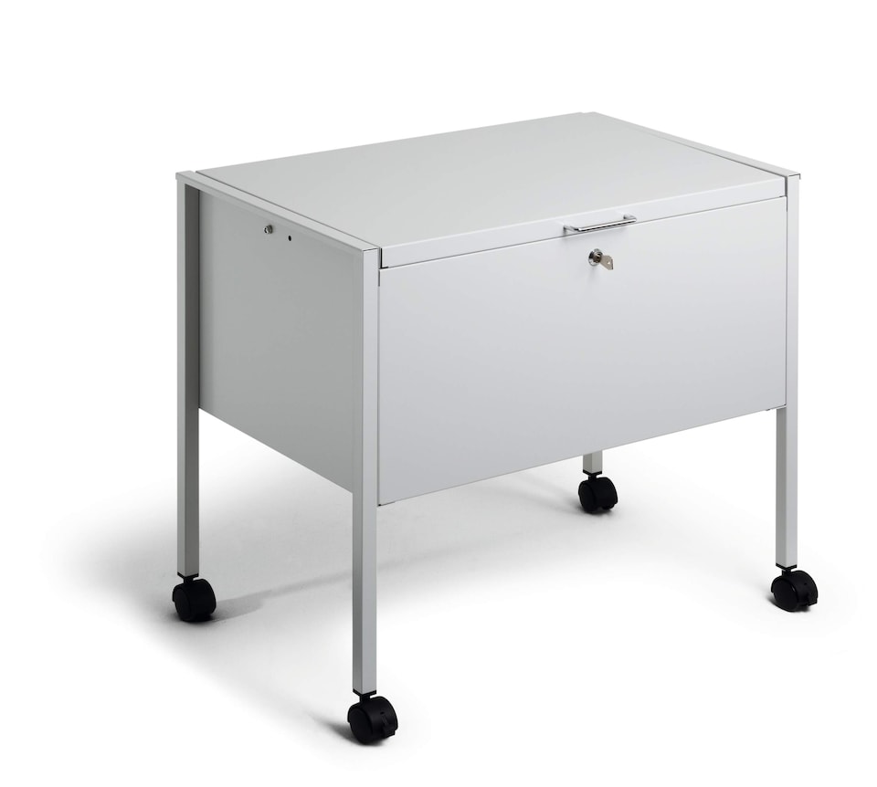 image 1 of Durable Locking Lid Suspension File Trolley | for 80 A4 Folders | Grey | Grey