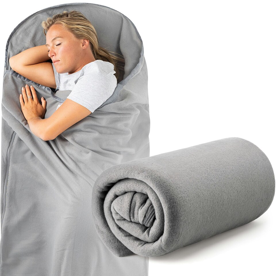 image 1 of Fleece Sleeping Bag Liner